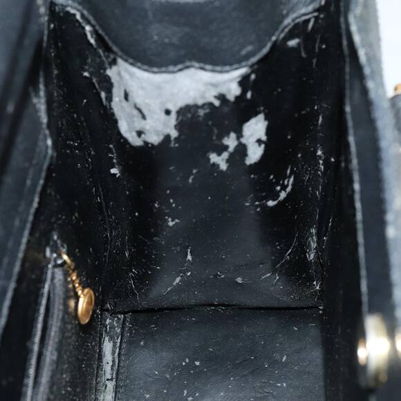 GUCCI Bamboo Hand Bag Leather Suede Black Gold 002 1186 002 1186 - Picture 16 of 16